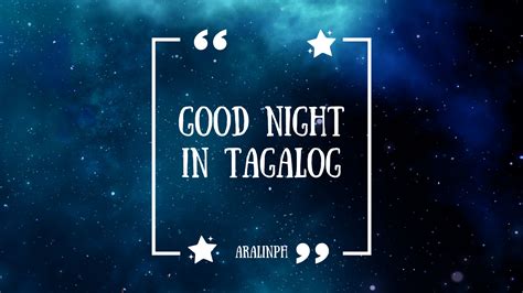 Good Night in Tagalog.
